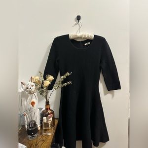 b+ab black midi dress above knee